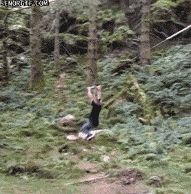 Zip line fail.gif