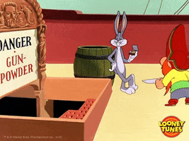 bugsbunnythrowingmatchinthegunpowder-ani.gif